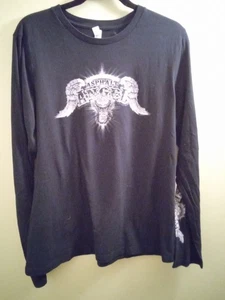 Womans XL Abella Black Long Sleeve Tee Cotton Casual Asphalt Angels Lightweight - Picture 1 of 4