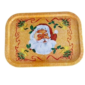 Vassoio in metallo Babbo Natale natalizio vintage - Foto 1 di 5