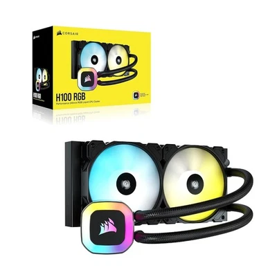 Corsair H100 RGB – 240 mm AIO CPU-Wasserkühler mit RGB & AirGuide-Technologie