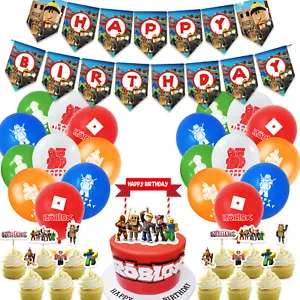 Forniture festa a tema Roblox stendardo palloncino topper torta decorazione festa - Foto 1 di 11