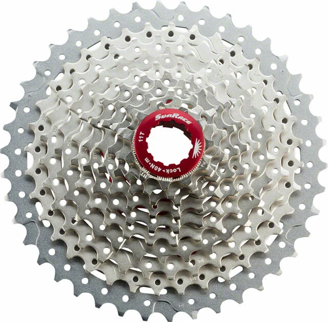 10-скоростная широкополосная кассета SunRace CS-MX3 11-42T серебристая MTB Mountain 10sp - Изображение 1 из 1