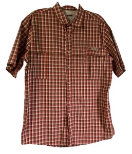 Camisa con botones GH Bass & Co Explorer Series roja y marrón a cuadros talla grande - Imagen 1 de 4