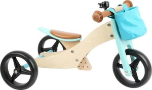 Laufrad-Trike 2 in 1 Türkis, Dreirad, Sitzhöhe 24-34 cm, belastbar bis 50 kg - Bild 1 von 8