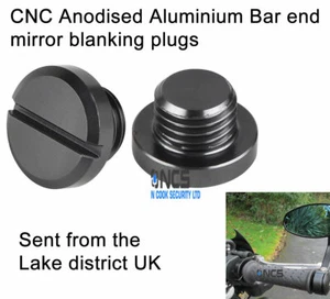 Pair of NCS Mirror Blanking Plugs caps / Bolts. Right Hand Thread M10 - Picture 1 of 1