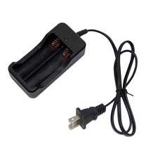 Wired Charger for 2pcs 18650 3.7V 5000mAh Li-ion US Rechargeable Batteries