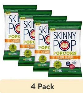 SkinnyPop Cheddar Jalapeno, 1 oz Bags, Skinny Pop, Gluten Free (Pack of 4) - Imagen 1 de 2