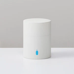BLUE BOTTLE COFFEE x MOHEIM Tin Canister Blue Logo Handmade Simple Design White - Picture 1 of 4