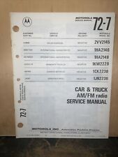 1973 Motorola  Radio Model 1CK2238  -Service Data- schematics, Etc. Volvo Jensen
