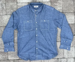 What Goes Around Comes Around Herren Blu Chambray XL 2 Brusttasche, EPOC - Bild 1 von 8
