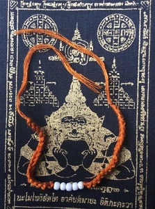 Bracelet SAFRAN Thai sacré SAI SIN béni coton Chance Bouddhisme tissu PHA YANT - Picture 1 of 6