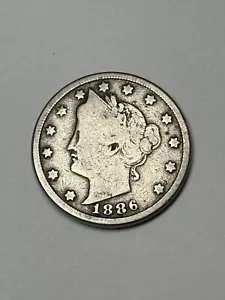 1886 Liberty Head Nickel VG - Picture 1 of 2