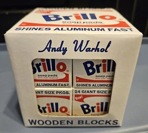 Andy Warhol Brillo Box 8 blocchi di legno in scatola Mudpuppy, nuovo - Foto 1 di 5