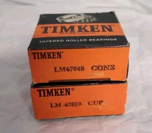 TIMKEN LM67048/LM67010 WHEEL BEARING CONE AND CUP , USA - Picture 1 of 2