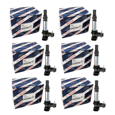 6X BOSCH Ignition Coil 0221604112 For 2004-2009 Cadillac Saab Buick Chevrolet V6 - Image 1 of 4