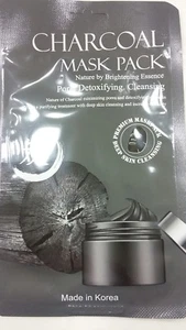 Charcoal mask pack, pore detoxifying cleansing, deep skin cleanser, 1 use - Picture 1 of 5