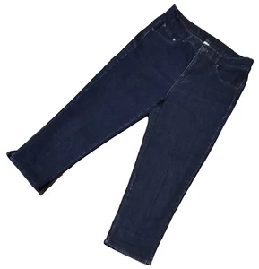 Jaclyn Smith Jeans Women's Cropped Size 6 Capri Rhinestones Dark Blue Denim - Picture 1 of 9