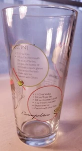 Vintage Cocktail Mixglas mit Mixgetränk Rezepten, Retro, Barware. Klar - Bild 1 von 5