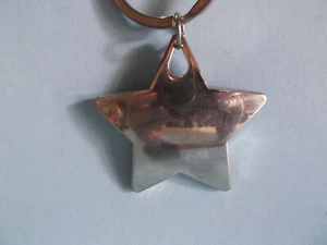  Old Unique Collectible Keychains 2"in Metal Silver Color Star - Picture 1 of 6