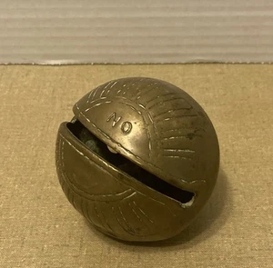 Antique Large 3” Brass Sleigh Bell Petal Design - Picture 1 of 8