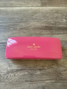 Estuche rígido para gafas de sol Kate Spade rosa y naranja con caparazón de almeja - Imagen 1 de 5