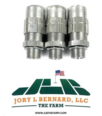 APPLETON, CMP 20 TMC2, LOT OF 3, 3/4", CONNECTER CABLE FITTING, ALUMINUM, NEW - Image 1 of 4