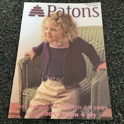 Patons Pattern Booklet Four designs for children 1-9 years 4ply pbn0000-02747 - Image 1 of 3