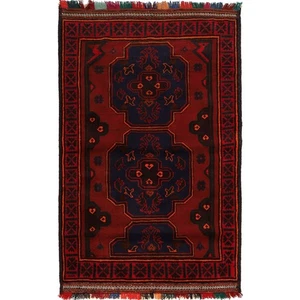 Vintage Baloch Carpet Wool Handwoven Nomadic Rug 6.4x4 ft - Picture 1 of 7