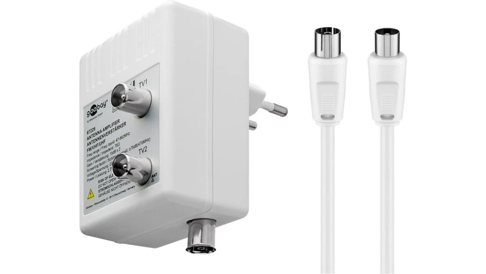 4040849672262 Wzmacniacz antenowy do dwóch urządzeń (DVB-T / DVB-T2 / DVB-C) GOO - Bild 1 von 1