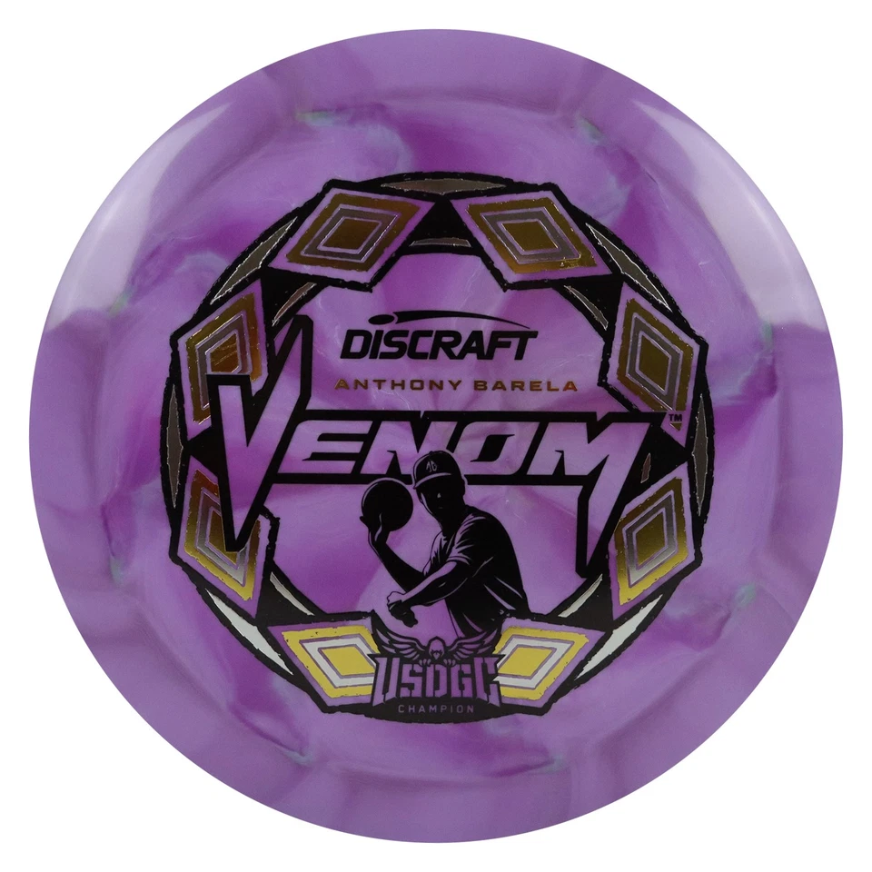 Discraft Disc Golf Anthony Barela USDGC ESP Swirl Venom Pop Top - Image 1 of 1