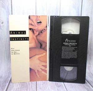 RARE Animal Instincts VHS Tape 1992 Erotic Thriller ACADEMY - Imagen 1 de 3
