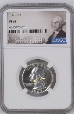 1963 Washington Quarter Dollar NGC PF68 - Image 1 of 4