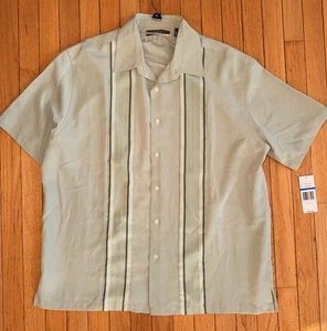 NWT men’s Axist Light thin mint Shirt XL polyester button down short sleeved - Picture 1 of 8