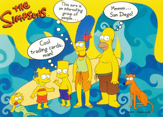 SIMPSONS 10TH ANNIVERSARY 2000 INKWORKS SAN DIEGO COMIC CON PROMO CARD SD2000 - Image 1 of 1