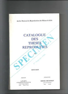 Katalog Der Thesen Reproduziert Specimen Anrtl 1990 Ref E3 @ - Picture 1 of 1
