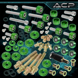 For Honda Acura B16 B18 B20 Engine M8X1.25 Header M6 Fender Washer Valve Green - Picture 1 of 5