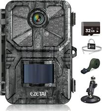 EZETAI Wildlife Camera 20MP 1520P Trail Cameras Scouting night vision Black BoxT