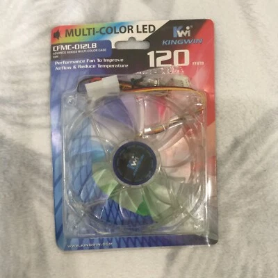 Multi-colored LED Kingwin 120mm CFY-012LB Silent Fan, For Computer Cases - Image 1 of 4