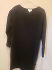 Vintage Expo Petite Women’s Dress Size 12 Black Wool Blend Made in USA 