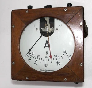 Antikes Amperemeter SIEMENS u. Halske mit Schleppzeiger Hitzdrahtinstrument rar - Bild 1 von 5