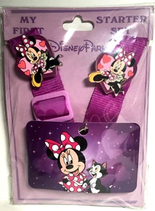 Disney Starter 2015 Pin Set - 2 Minnie Pins with Adjustable Lanyard and Tag Purp - Picture 1 of 5