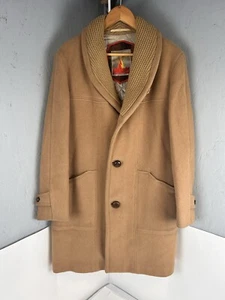 Men's Vintage Loden Peak Jacket/Coat 50s Brown Wool Tweed Plaid Lining Size 38 - Picture 1 of 13