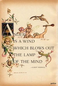 ARTHUR SZYK 1946 ANGER: A WIND BLOWS vs OPEN MIND ARTWORK * ROBERT INGERSOLL - Picture 1 of 1