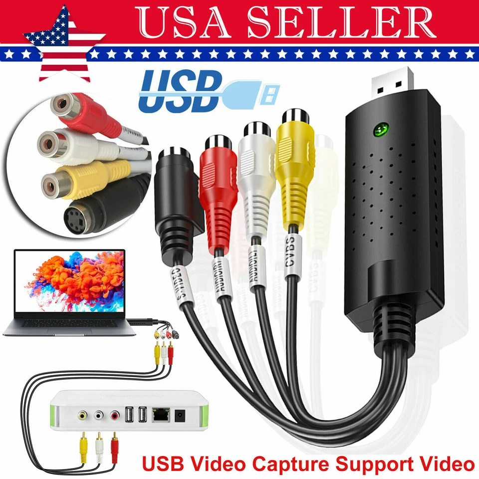 USB 2.0 HD Audio VHS to DVD Converter Capture Recorder Analog Video Digital Card - Image 1 of 4
