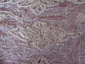 19C. ANTIQUE SILVER THREADS DECORATIVE COVER TAPESTRY XTR. RARE - Picture 1 of 8