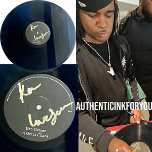 KEN CARSON SIGNED “A GREAT CHAOS” VINYL W/ EXACT VIDEO PROOF CARTI SS ALBUM RAP - Picture 1 of 3