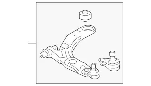 Brazo de control inferior del lado del pasajero delantero genuino GM 2006-2011 Chevrolet 15787555 Foto 1 de 2