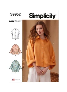 EASY Simplicity Sewing Pattern S9952 Misses Oversize Shirt Sizes S - XXL NEW - Picture 1 of 7