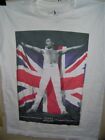 T-shirt blanc préporté Queen Freddie Mercury taille Petit drapeau britannique très COOL