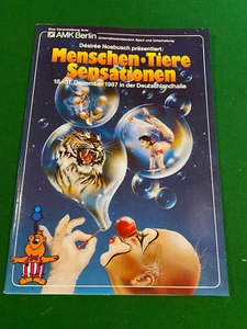 Programme Cirque -  MENSCHEN TIERE SENSATIONEN - Deutschlandhalle -  1987 - Picture 1 of 4