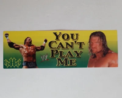 2001 WWF WWE Triple H You Can't Play Me máquina de venda automática de luta livre adesivo parachoque - Imagem 1 de 3